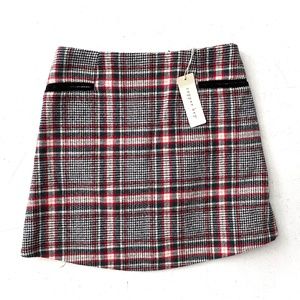 Copper Key Nwt Green Red White Plaid Flannel Holiday Mini Skirt XL
